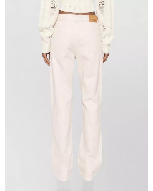 Isabel Marant Pink Lyocell High-Rise Bootcut Jeans