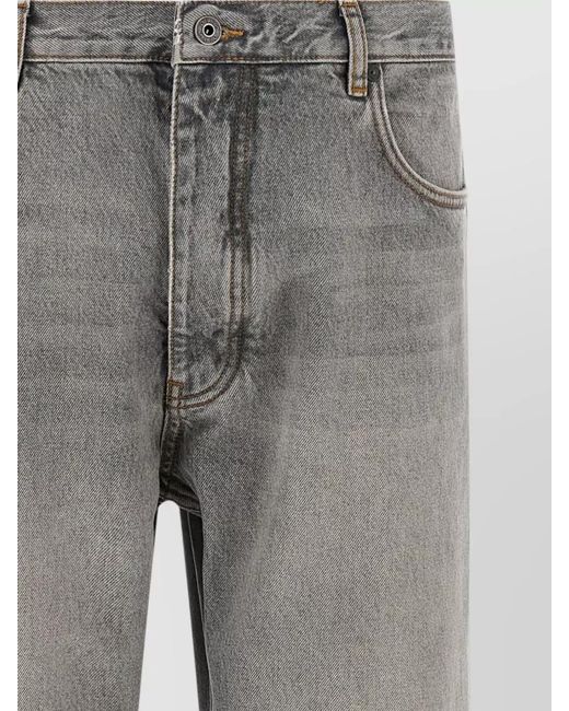 Off-White c/o Virgil Abloh Gray Denim Relaxed-Fit Straight-Leg Jeans for men