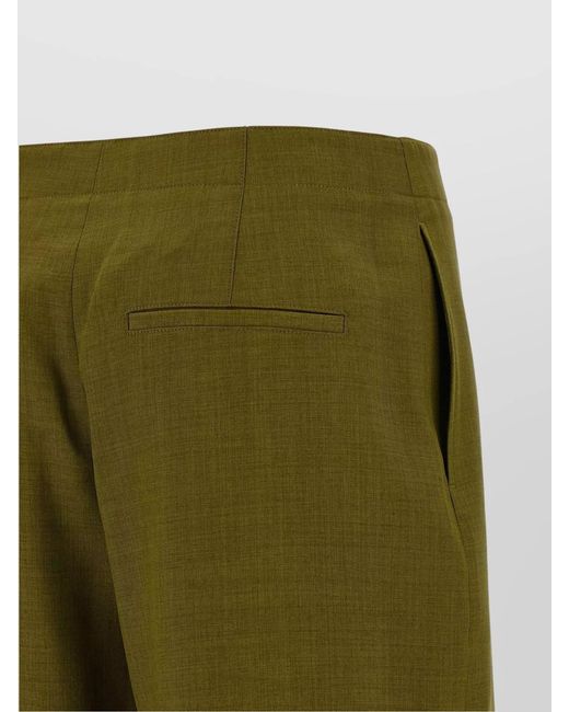Theory Green Pleated Tailored Trousers
