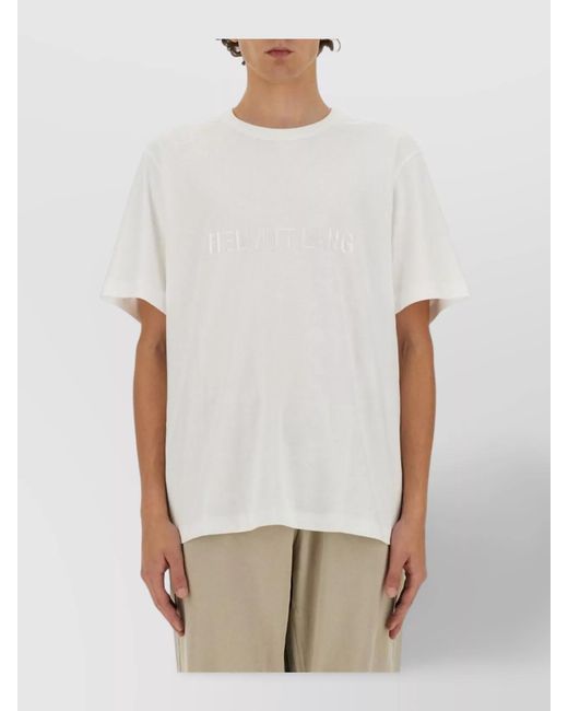 Helmut Lang Natural Logo-Print T-Shirt for men