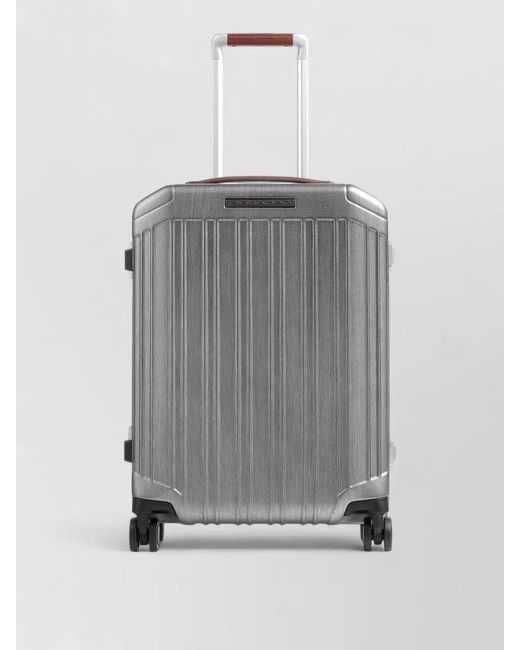 Piquadro Gray Cabin Trolley Hard Shell Four Wheels