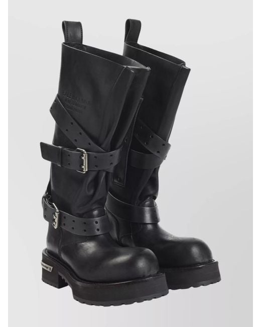 Balenciaga Black Leather Ankle Boots