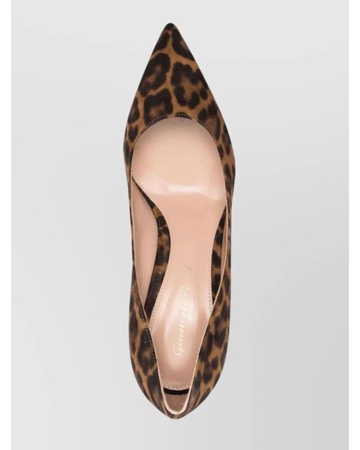 Gianvito Rossi Multicolor Leopard-Print Leather Pumps