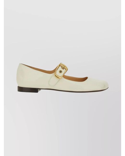 Chloé Metallic Leather Polly Ballerina Shoes