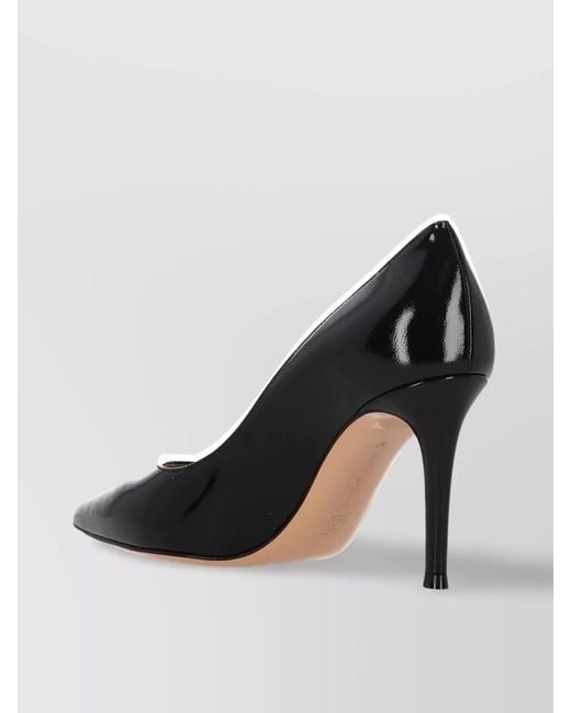 Gianvito Rossi Black 85 Patent Leather Stiletto Pumps