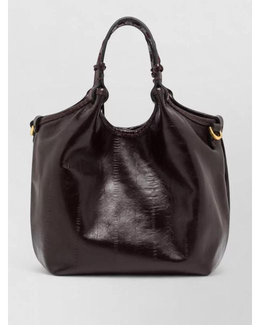 Gianni Chiarini Black Dua Tote Bag Adjustable Strap Hardware