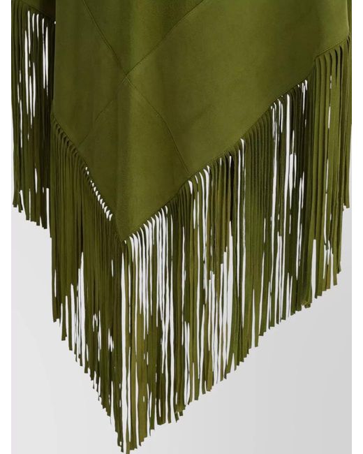 FURLING BY GIANI Green Suede Asymmetric Skirt