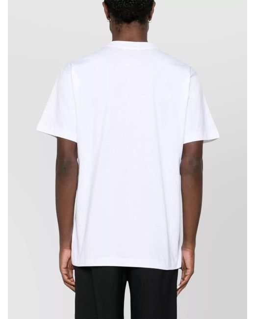 Moschino White Crew Neck Graphic Print T-Shirt for men