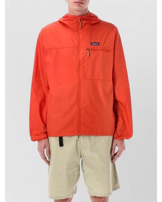 Patagonia Red Variable Hooded Jacket Breathable Zip Pocket for men