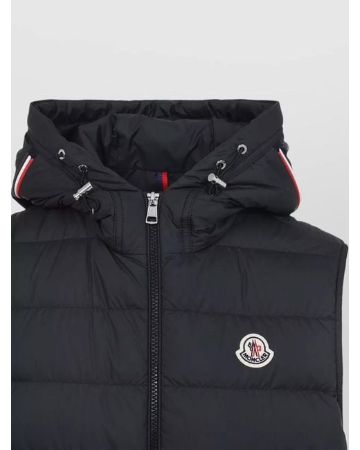 Moncler Blue Down Hooded Gilet for men