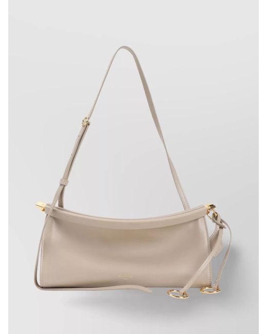 Alaïa Natural Rectangular Calf Leather Shoulder Bag