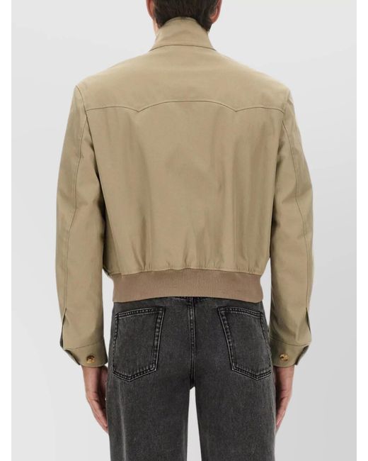 McQueen Multicolor Cropped Harrington Jacket for men