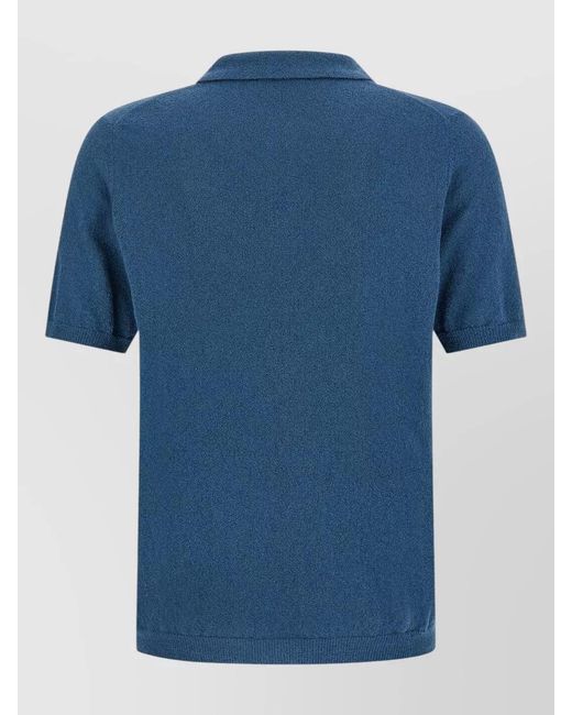 Roberto Collina Blue Short-Sleeve Polo Shirt for men