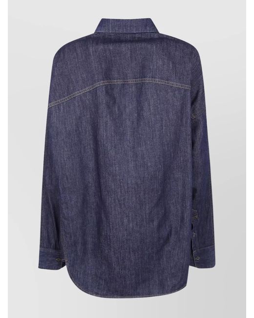 Dries Van Noten Blue Denim Shirt