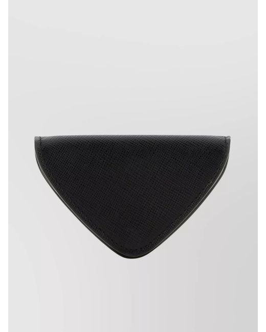 Prada Black Leather Coin Purse for men