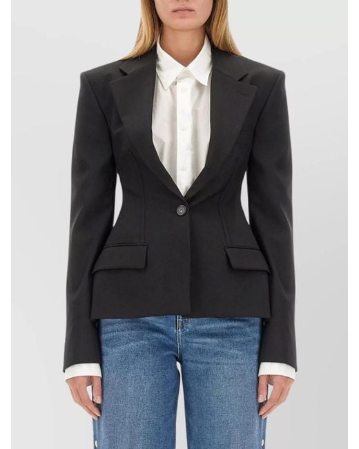 Stella McCartney Black Wool Regular-Fit Blazer