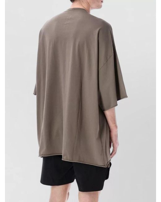 Rick Owens Gray Jumbo Oversized Cotton Jersey Crewneck T-Shirt for men