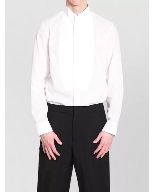Gucci White Cotton Evening Shirt for men