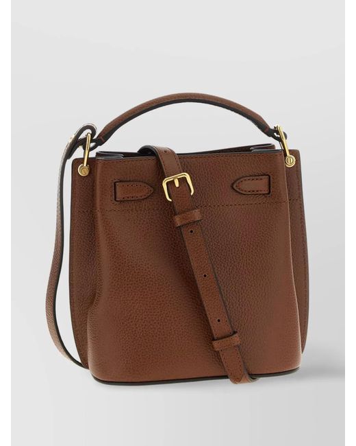 Mulberry Brown Mini Leather Bucket Bag