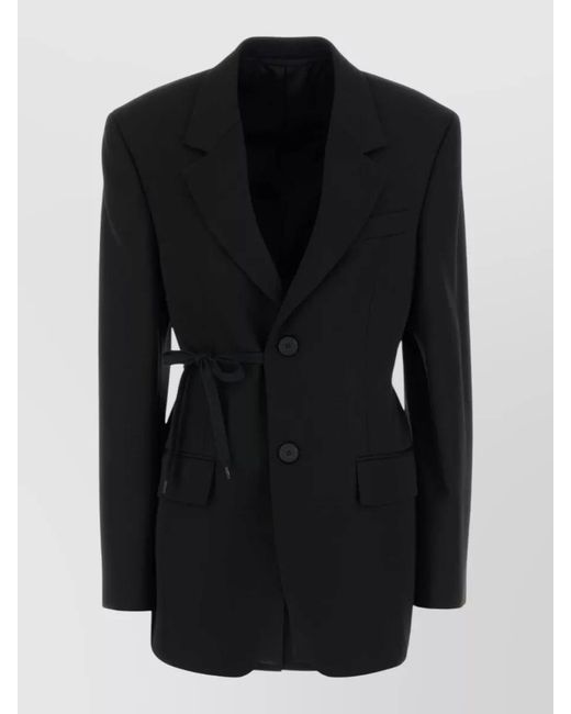 Balenciaga Black Wool Oversized Single-Breasted Blazer