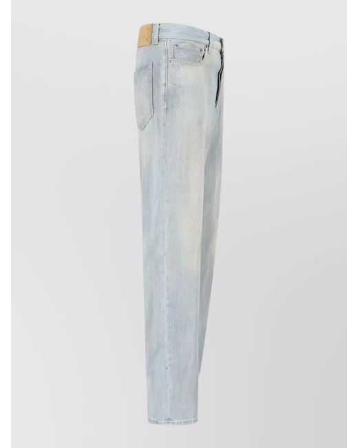 Haikure Blue Straight-Leg Trousers for men