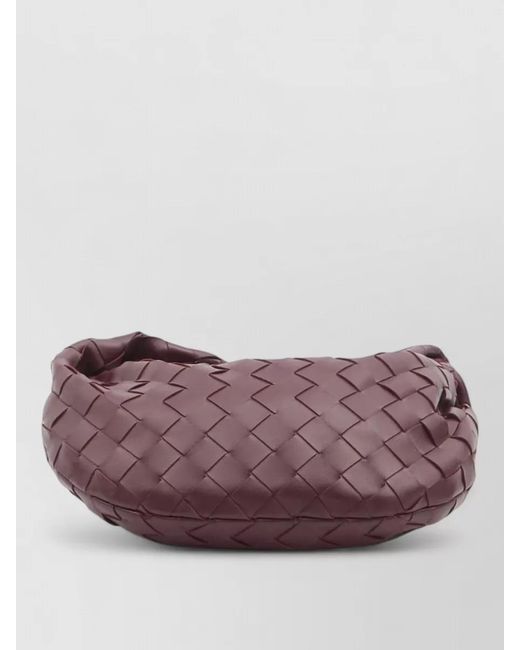 Bottega Veneta Purple Jodie Mini Leather Clutch Bag
