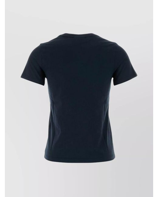 Maison Kitsuné Blue Crew Neck Cotton T-Shirt With Short Sleeves