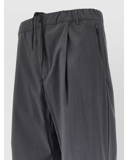 Herno Gray Tailored Trousers Pleats Side And Back Pockets for men
