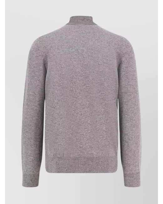 Brunello Cucinelli Gray Cashmere Ribbed Turtleneck Sweater for men