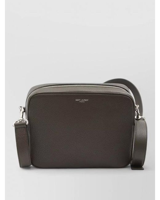 Saint Laurent Gray Leather Shoulder Bag for men