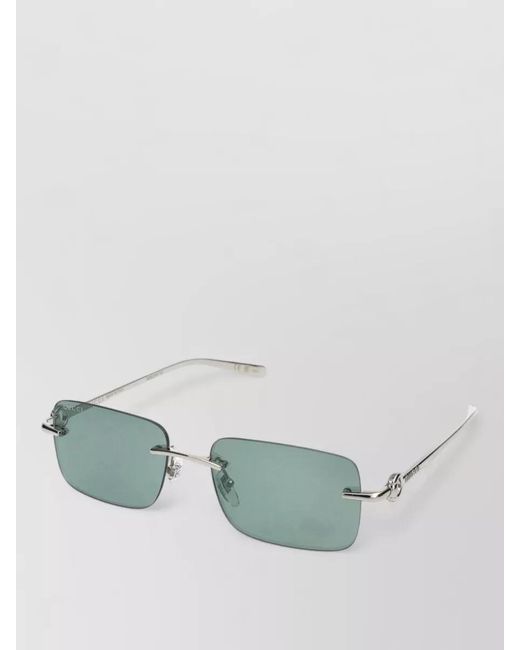 Gucci Green Sunglasses Gg1703S 002 Rimless Rectangular Metal for men