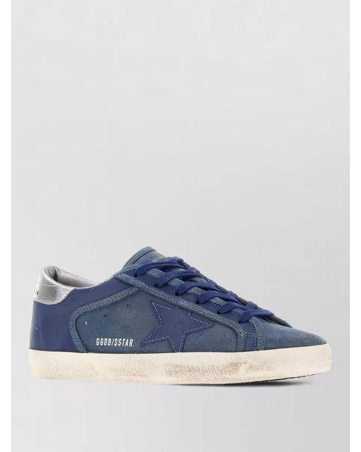 Golden Goose Deluxe Brand Blue Leather Low-Top Sneakers