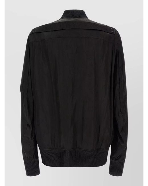 Rick Owens Black Classic Flight Bomber Jacket for men