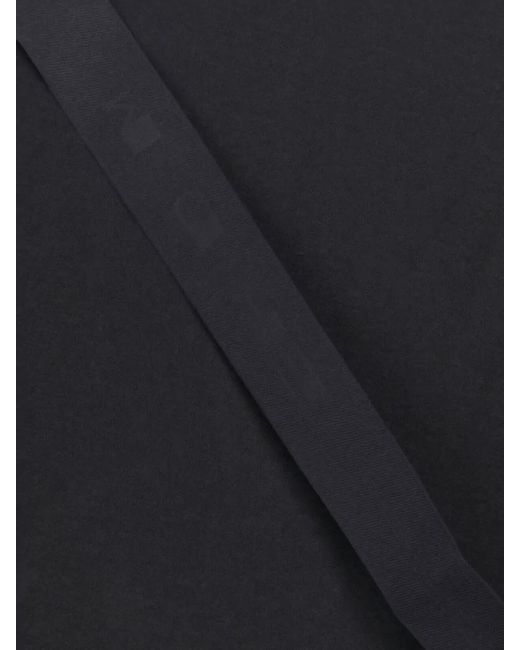Rick Owens Blue Crew Neck Long Sleeve T Shirt Tie Detail for men