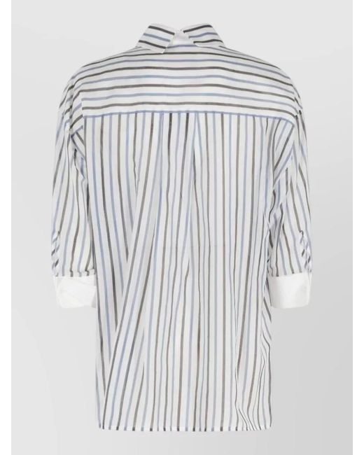 Semicouture Multicolor Striped Cotton Shirt