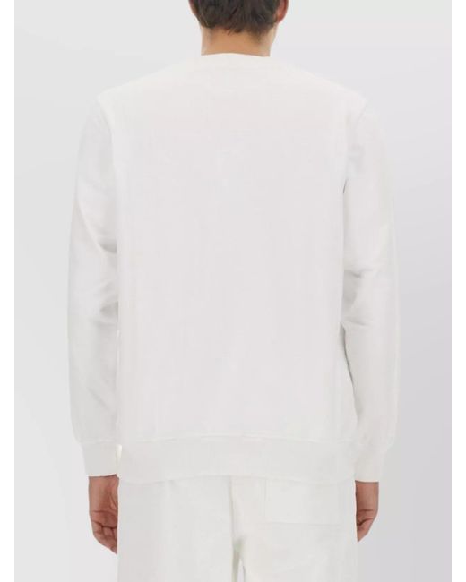 Casablanca White Organic Cotton Regular-Fit Logo Sweatshirt for men