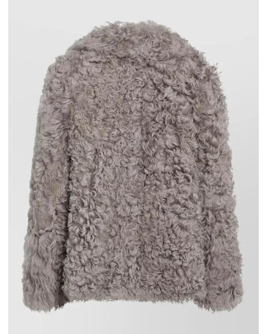 Blancha Gray Faux Fur Jacket