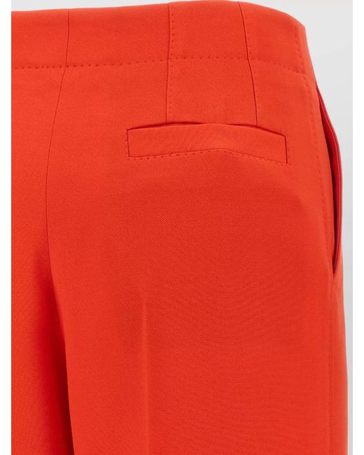 Brioni Red Camilla Wide Leg Pants Belt Loops