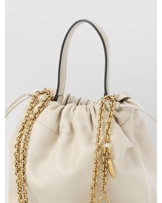 Chloé White Icons Mini Leather Bucket Bag