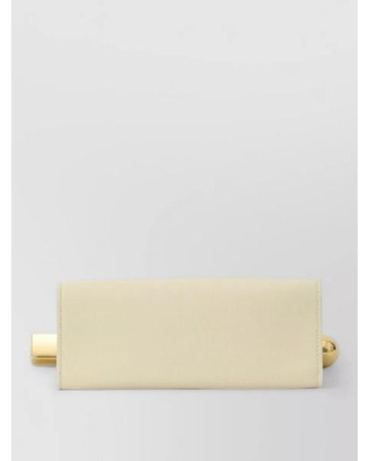 Jacquemus Natural Rond Carré Leather Shoulder Flap Bag