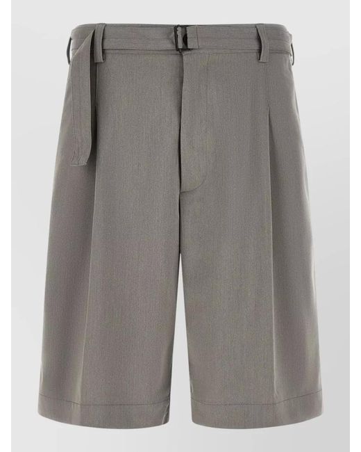Cellar Door Gray Tailored Bermuda Shorts for men