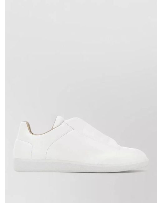 Maison Margiela Natural Leather Future Slip On Sneakers Rubber Sole for men