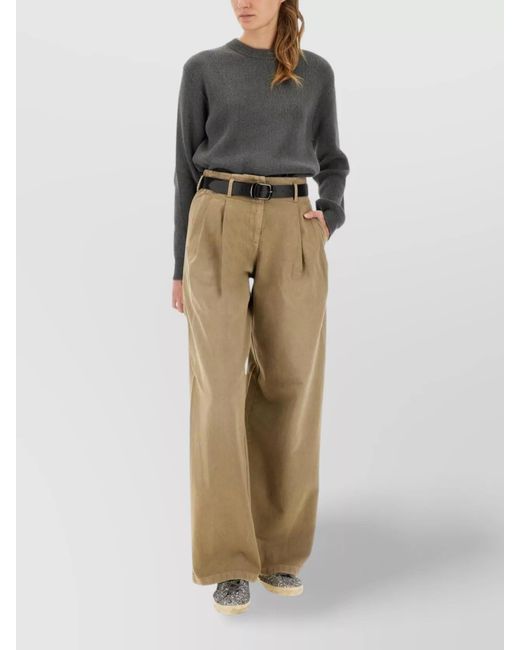 Golden Goose Deluxe Brand Natural Denim Wide-Leg Trousers