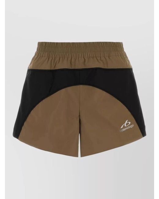 Balenciaga Multicolor Tech Fabric Shorts Color Block Design
