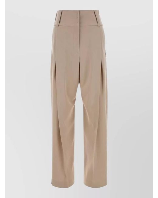 Sportmax Natural Wool Wide-Leg Trousers