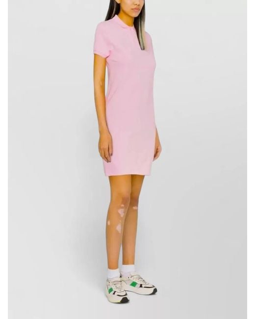 Ralph Lauren Pink Cotton Short-Sleeve Mini Dress