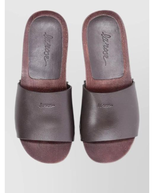 LA ROSE Multicolor Leather Flat Sole Sandals Open Toe Studs