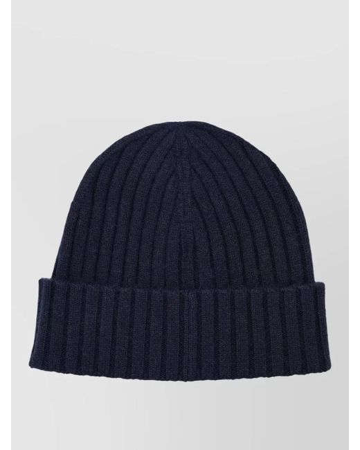 Sporty & Rich Blue Yankees Cashmere Wool Ribbed Cuff Beanie