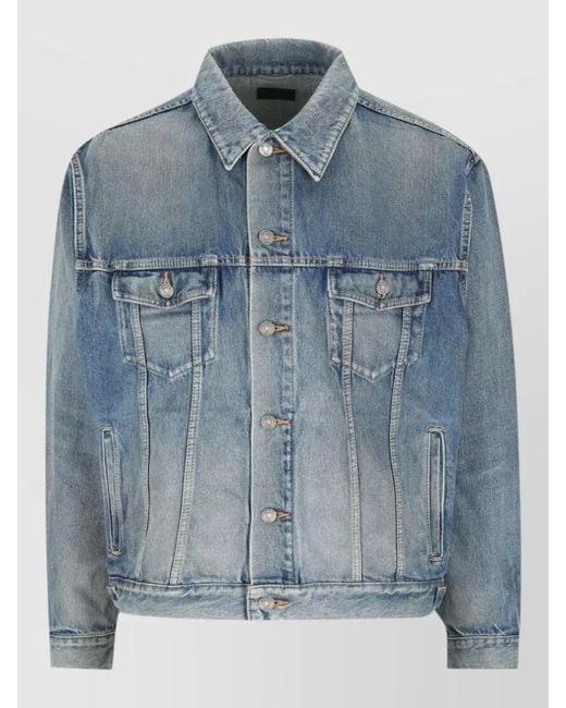 Saint Laurent Blue Denim Trucker Jacket for men