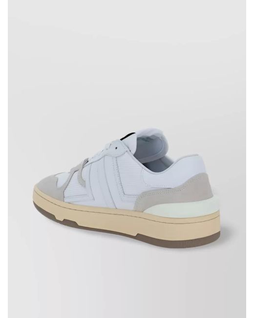 Lanvin White Leather Low Top Sneakers